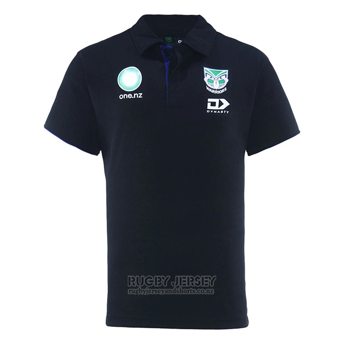 Jersey Polo New Zealand Warriors Rugby 2025 Black